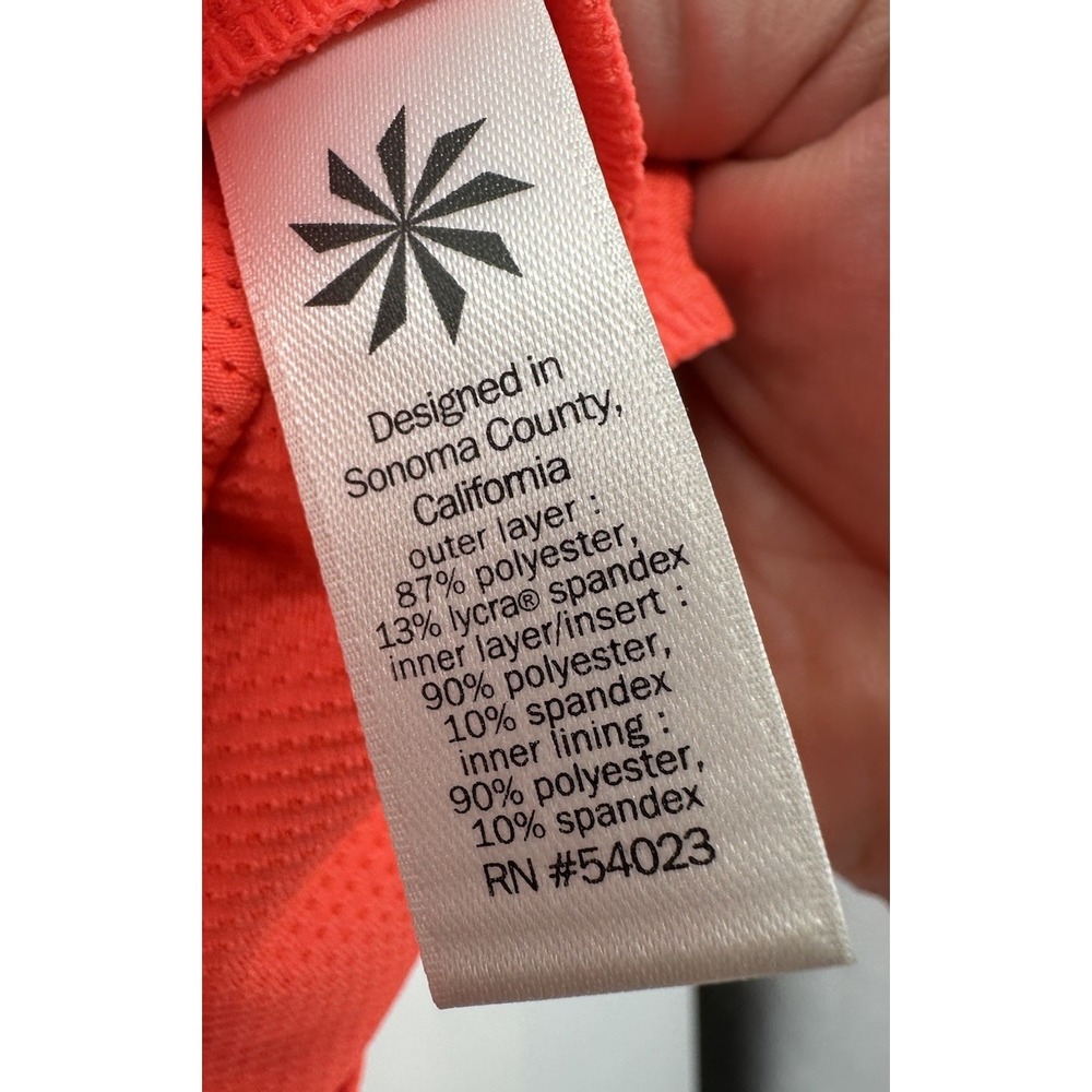 Athleta Women's Tennis Golf Neon Orange‎ Active Skort Skirt Pockets Size Medium - Picture 7 of 9